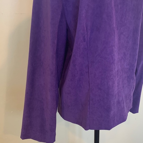 Vintage Women’s Size 8 Medium Vibrant Purple Full Zip Blazer Jacket - Picture 6 of 9